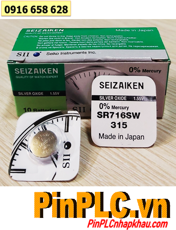 Seizaiken SR716SW - Pin 315, Pin đồng hồ 1.55v Seizaiken SR716SW Pin 315 (Xuất xứ Nhật)
